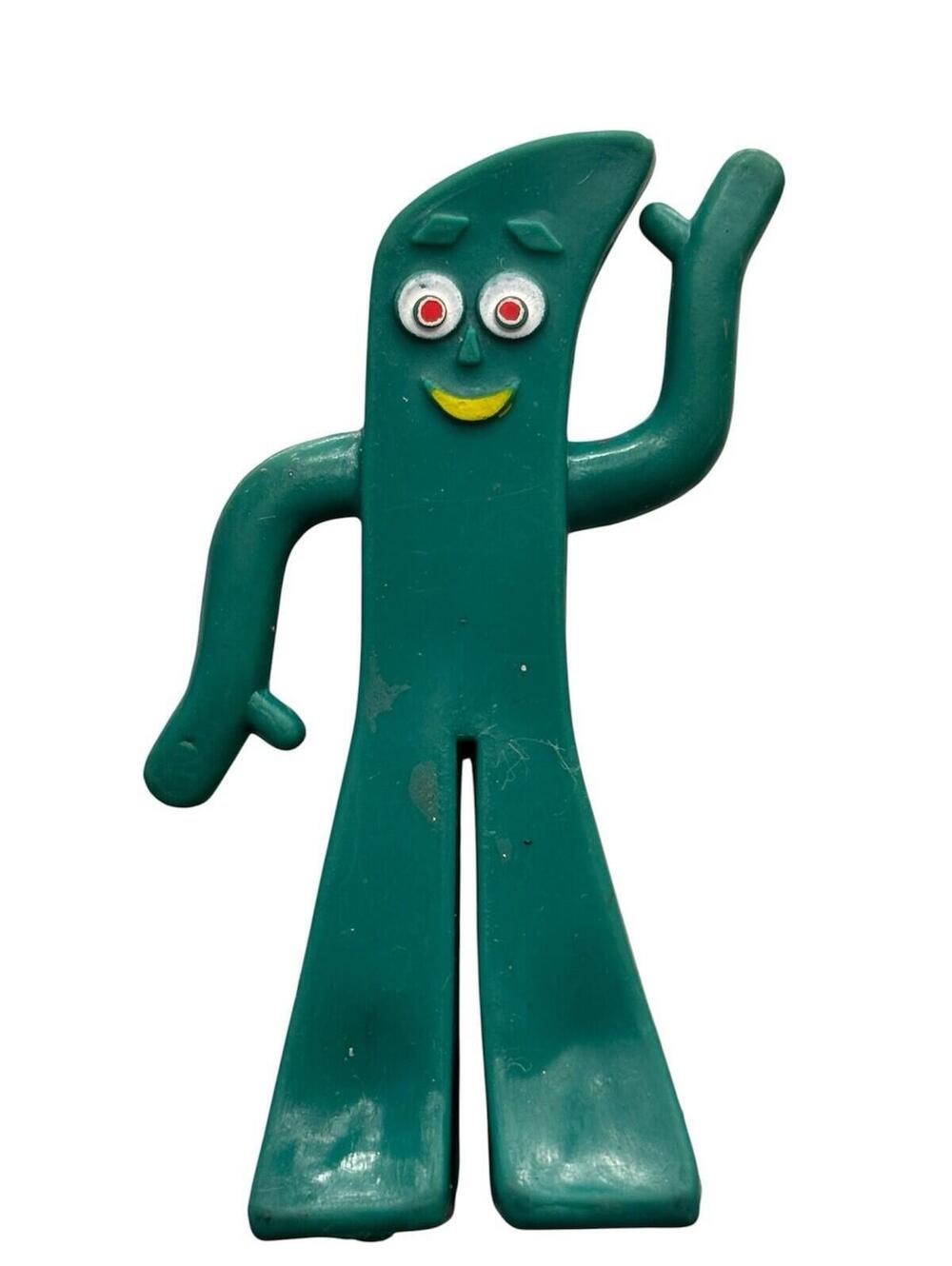Vintage 80s Mini Gumby Bendable Figure Jesco Prema Hong Kong Rubber Toy 3"